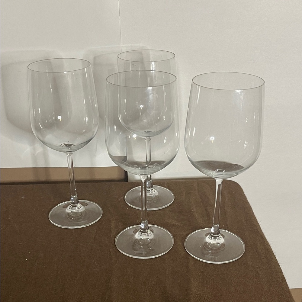 😄Vintage Crystal Wine Glasses Thomas Rosenthal Group X 4 long stem large 16 oz